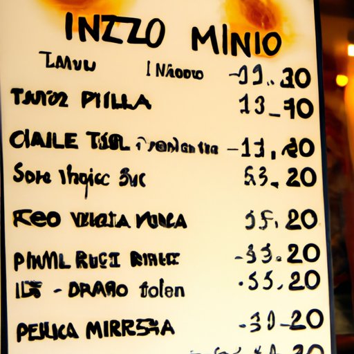 Comparing Prices for Eating Out in Italy