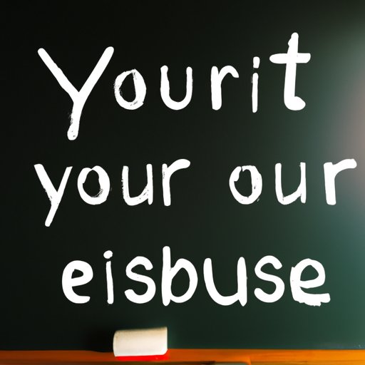 Take Responsibility for Your Education