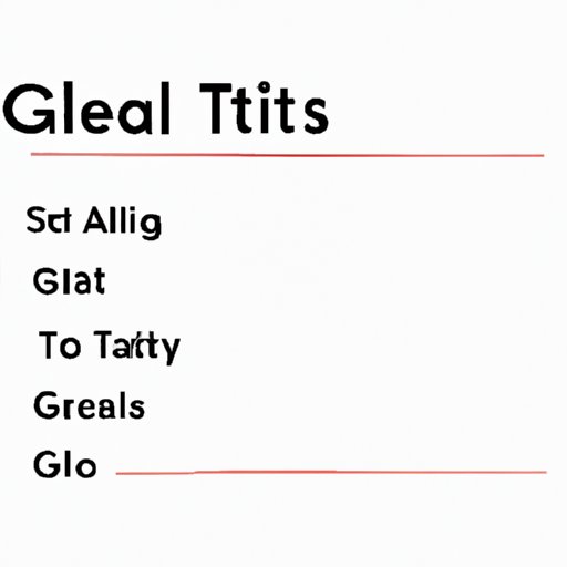 Establish Clear Goals and Objectives