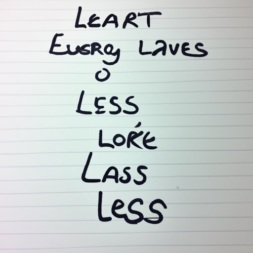 Learn to Live With Less