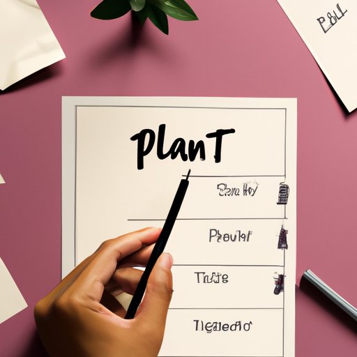 Make a Plan and Stick to It