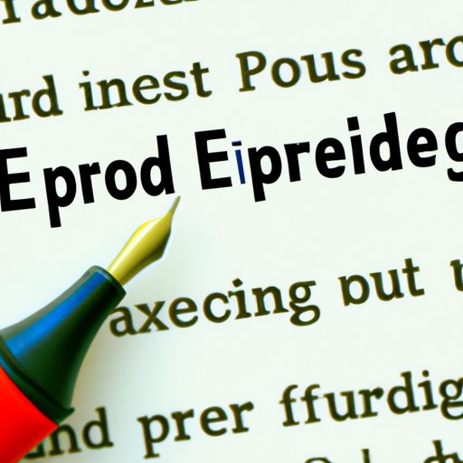 Ensure Effective Editing and Proofreading