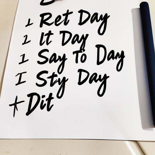 Set a Daily Routine and Stick to It