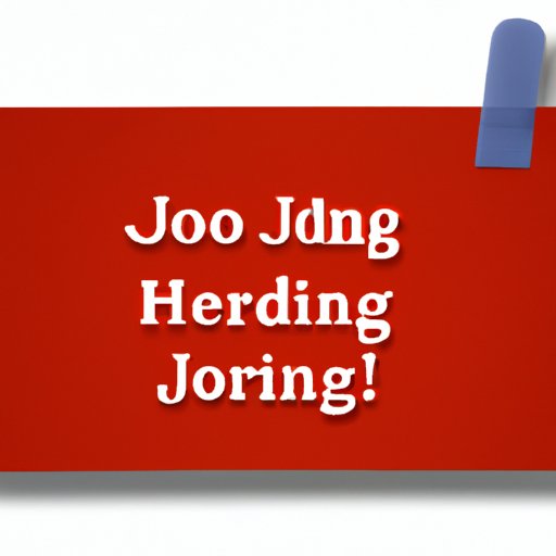 Look for Job Openings in Your Area