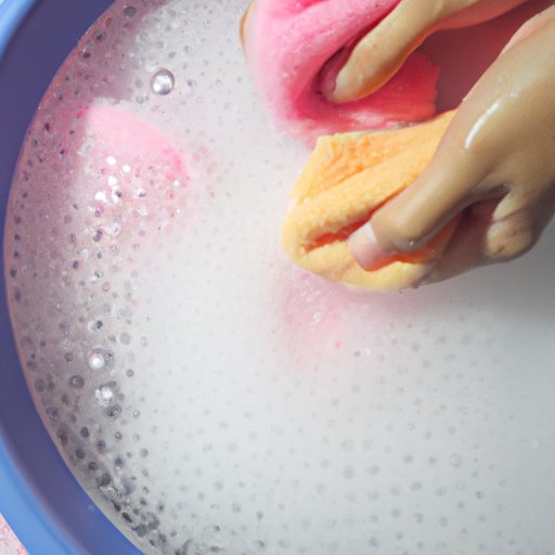 Scrubbing with Soft Cloth and Warm Water