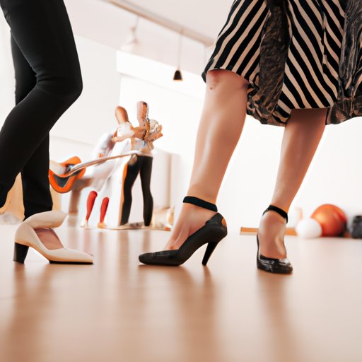 Demonstrating Proper Technique for Dancing in Heels