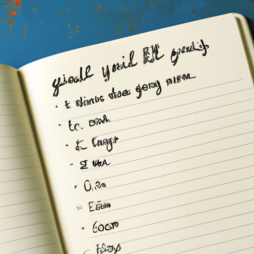 Make a List of Your Financial Goals