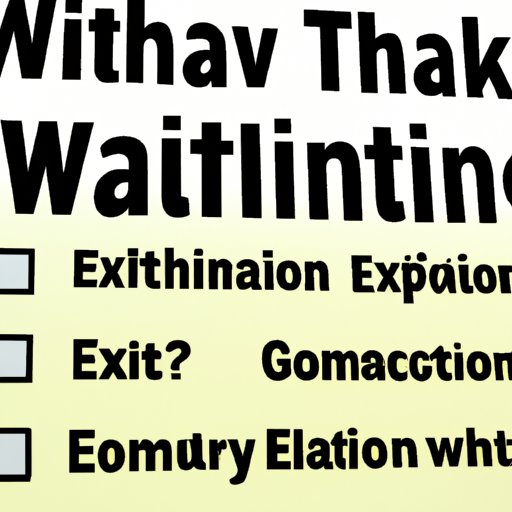 What to Eliminate and Why