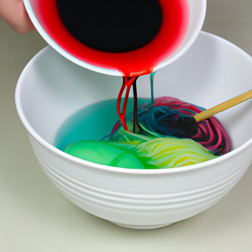 Dip the Pasta into a Bowl of Food Coloring