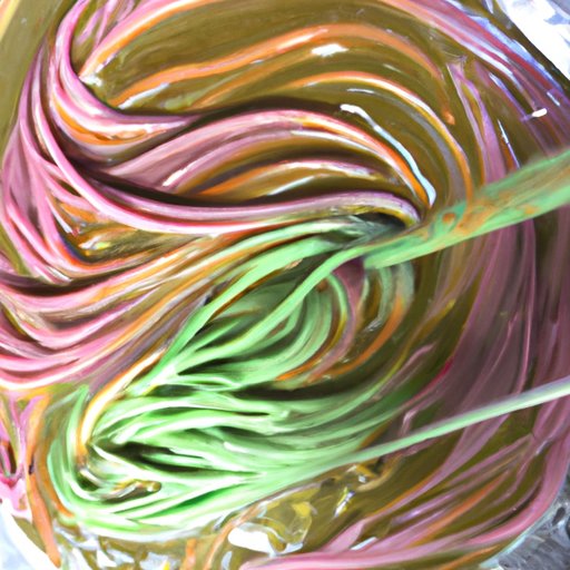 Mix Food Coloring with Olive Oil and Coat the Pasta