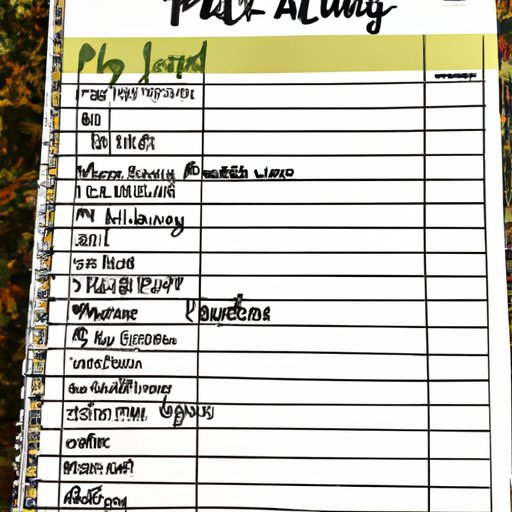 Plan Your Meals in Advance