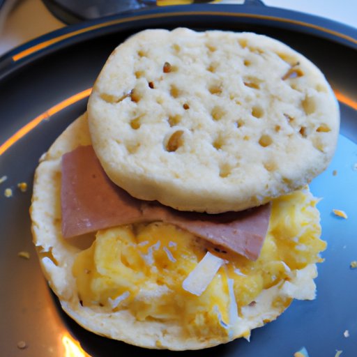 Making a Breakfast Sandwich on an English Muffin