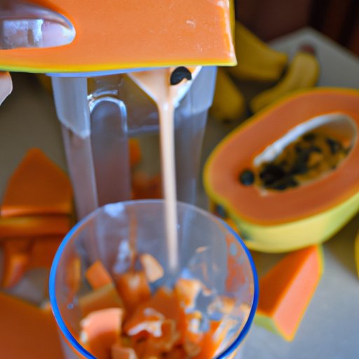 Making a Creamy Papaya Smoothie