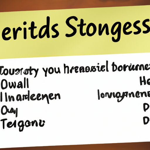 Identifying Your Strengths and Weaknesses