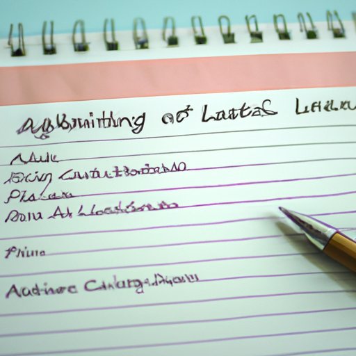 Create an Action Plan for Gathering Assets and Liabilities