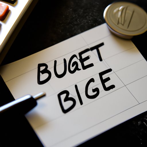 Develop a Budget and Stick to It