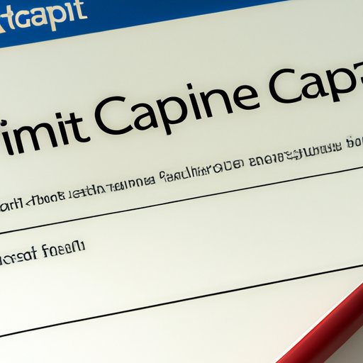 Submit an Online Form on the Capital One Website