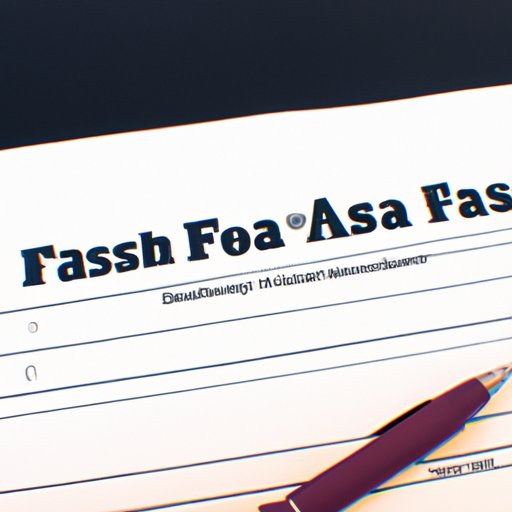 Fill Out the FAFSA Form