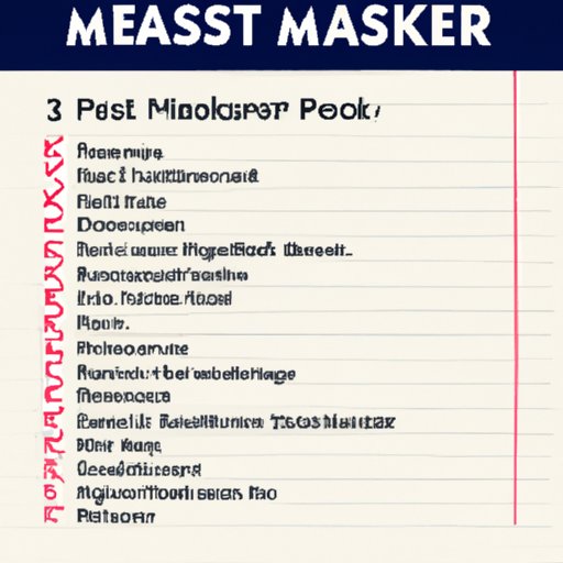 Create a Master Packing List