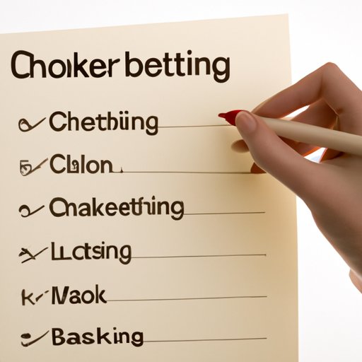 Creating a Checklist to Ensure Nothing Is Forgotten