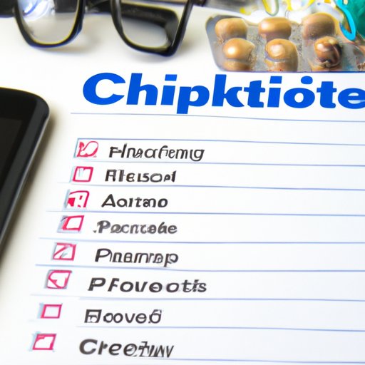 Create a Checklist of All Medications Needed for the Trip