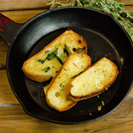 Toast in a Skillet with Herbs