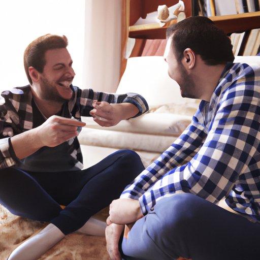 Ask him to tell you a funny story