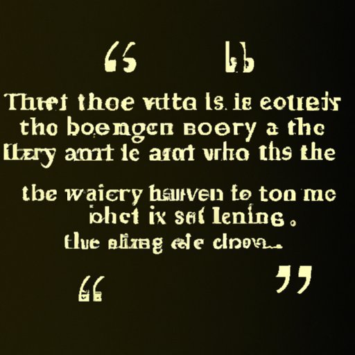 Closing with a Strong Quotation