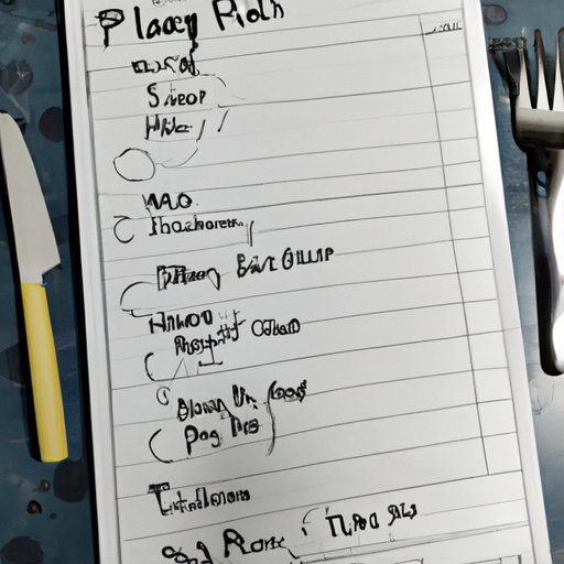 Outlining an Appropriate Meal Plan