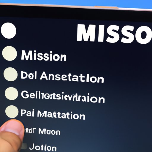 Select a Mission and Consider Your Goals