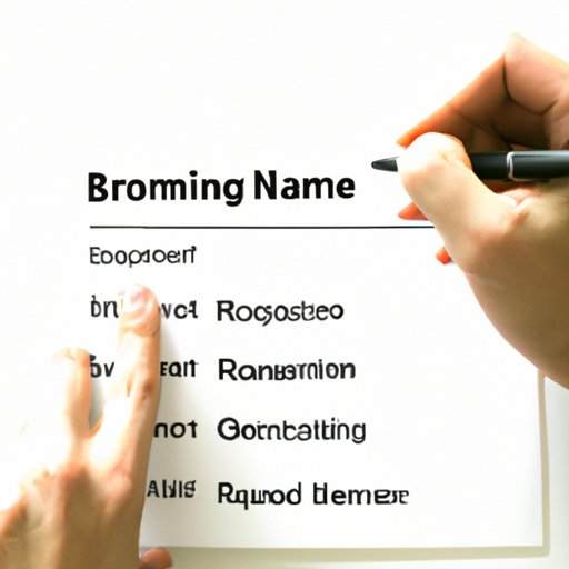 Choosing a Name and Registering Your Business
