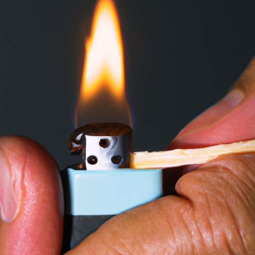 Using a Long Match or Fireplace Lighter