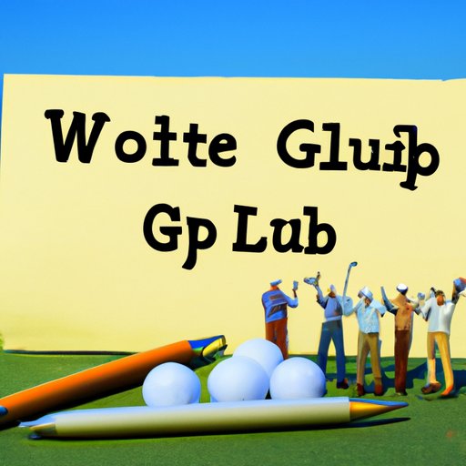 Joining a Golf League or Group