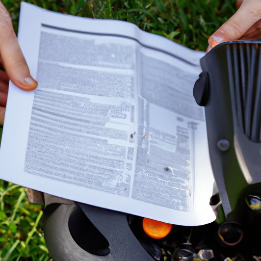 Read the Instruction Manual and Familiarize Yourself with the Parts of the Lawn Mower