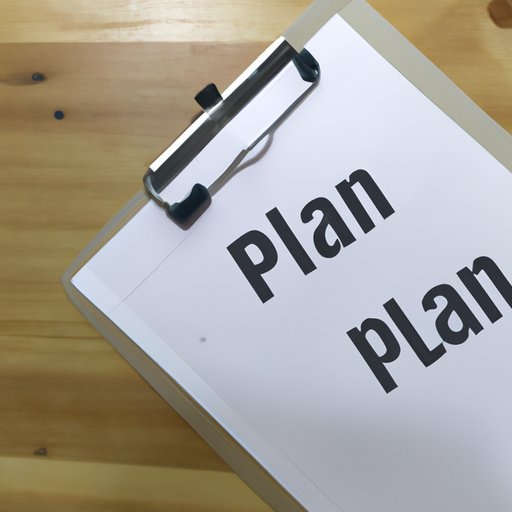 Make a Plan and Take Action