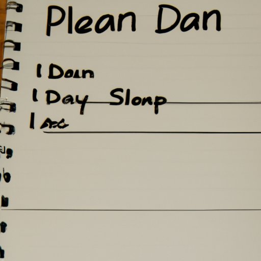 Develop a Plan and Set Goals