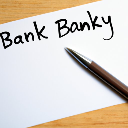 Write a Letter to Your Bank