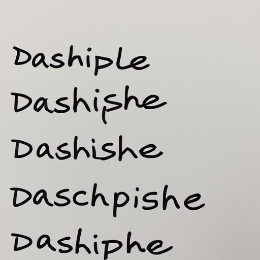 An Overview of Dashes in Writing