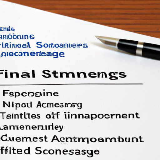 Components of a Financial Statement