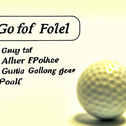 Definition of Golf as a Form of Exercise 