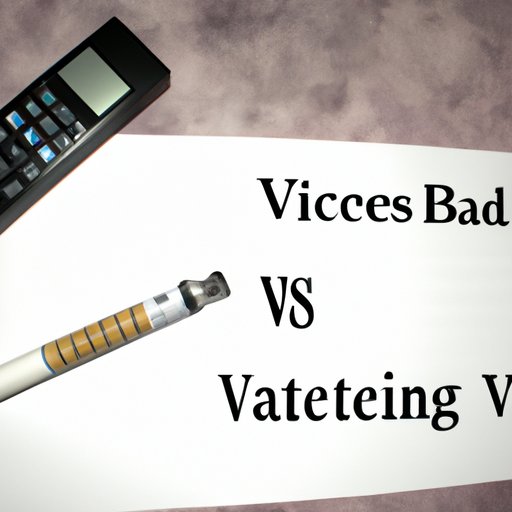 Analyzing the Cost of Smoking Vs. Vaping