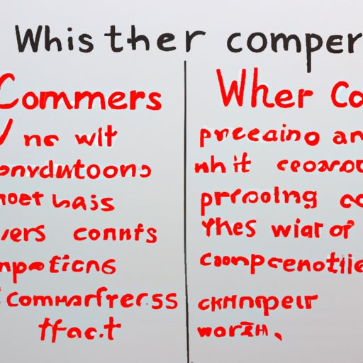 Comparison: Comparing and Contrasting the Different Types of Writing