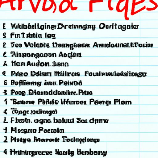 List of Foods to Avoid