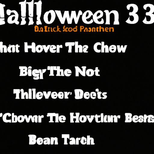 A Ranking of the Best Halloween Movies