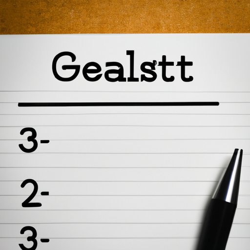 Set Goals and Define Objectives