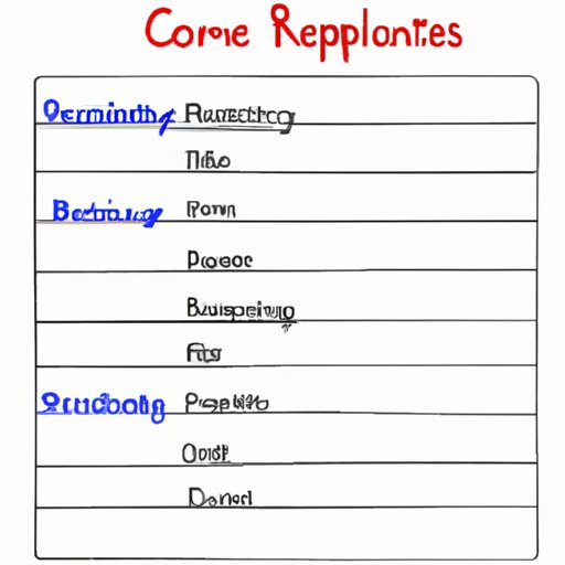Write a Comparison Chart Showing the Responsibilities of Each