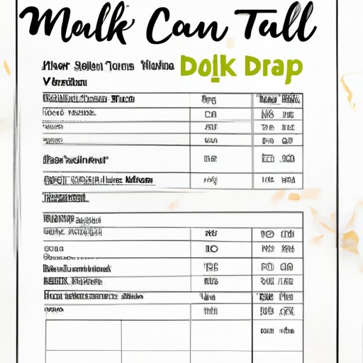 Sample Meal Plan for the TLC Diet