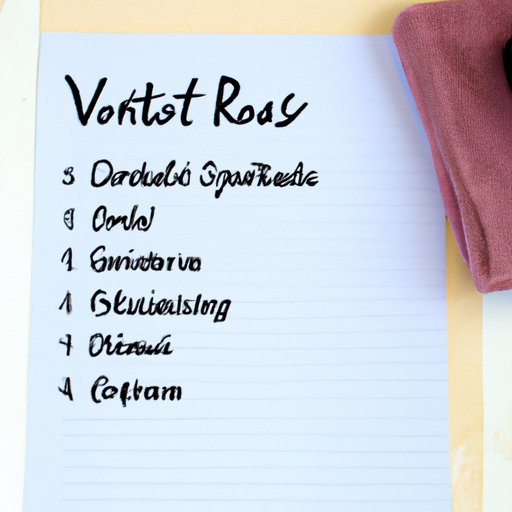 Create a List of Essential Items to Bring on Vacation