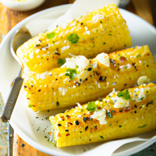 Grilled Corn with Herb Butter and Parmesan