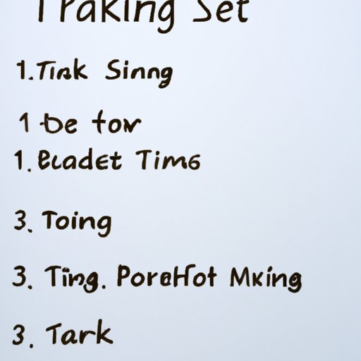 Make a List and Rank Items in Order of Importance